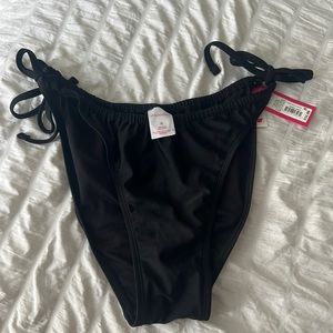 Black High Waist High Cut Bikini Bottoms